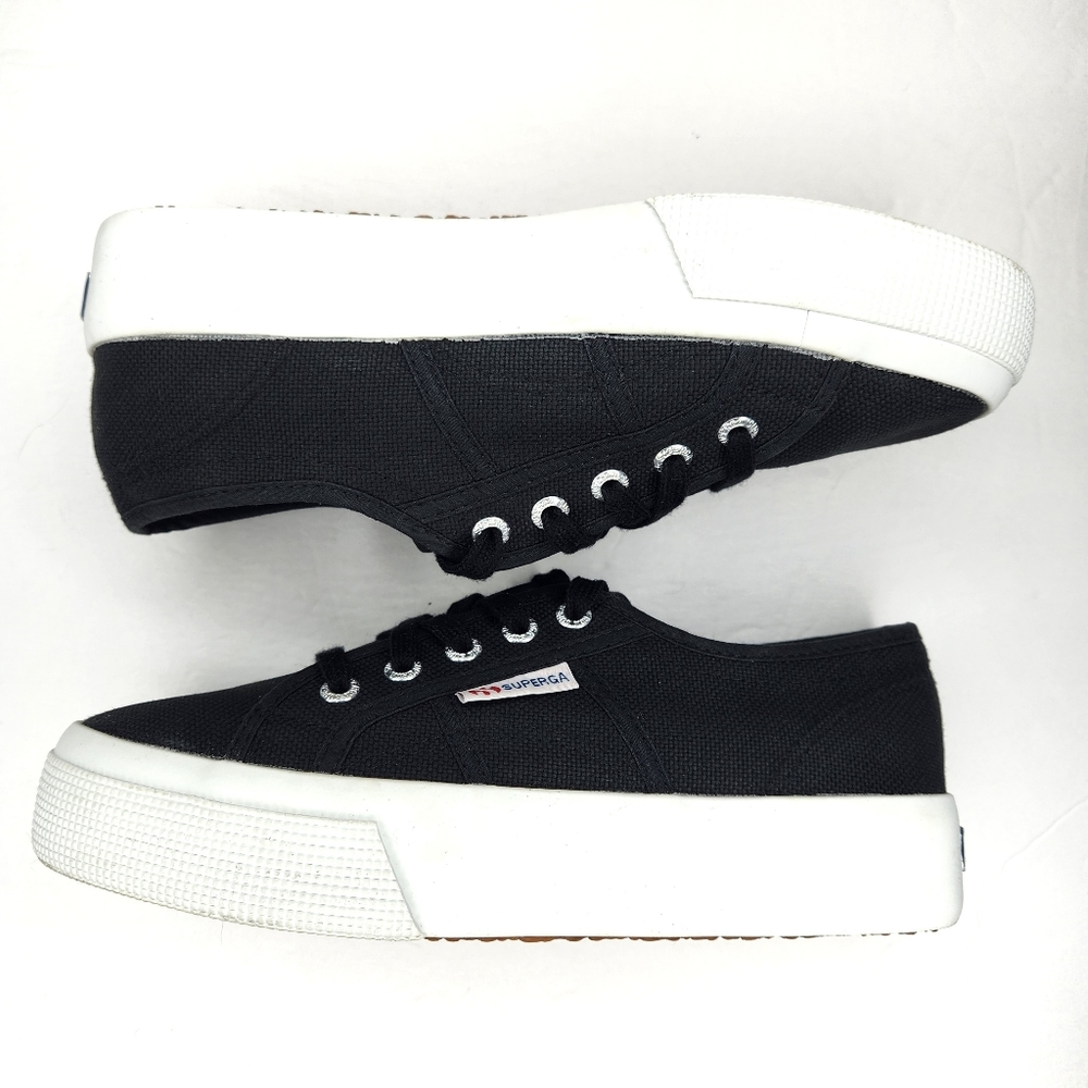 Superga Black Canvas Classoc Low Sneaker 6.5 - Picture 5 of 8